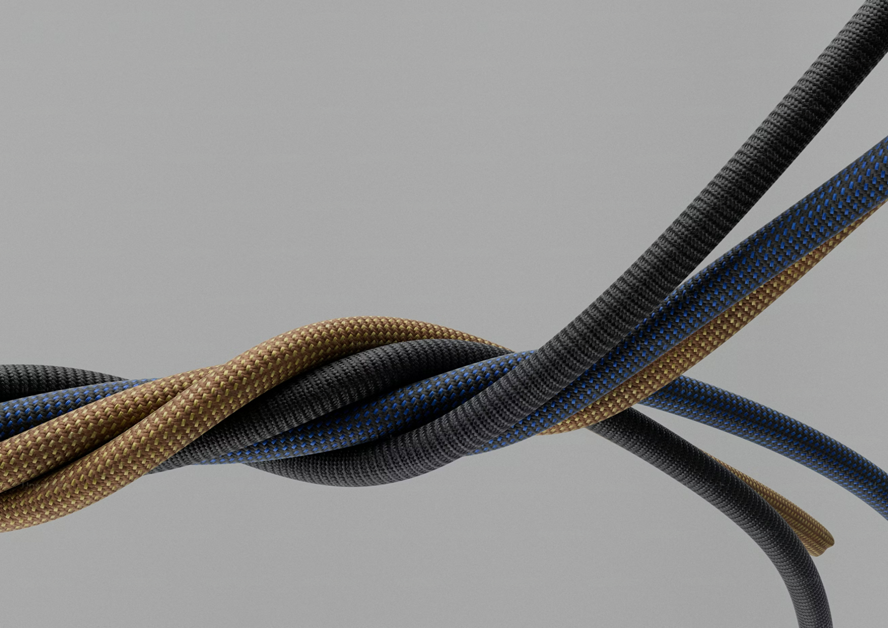 Interwoven high-quality ropes forming a knot pattern representing partnership and connection
