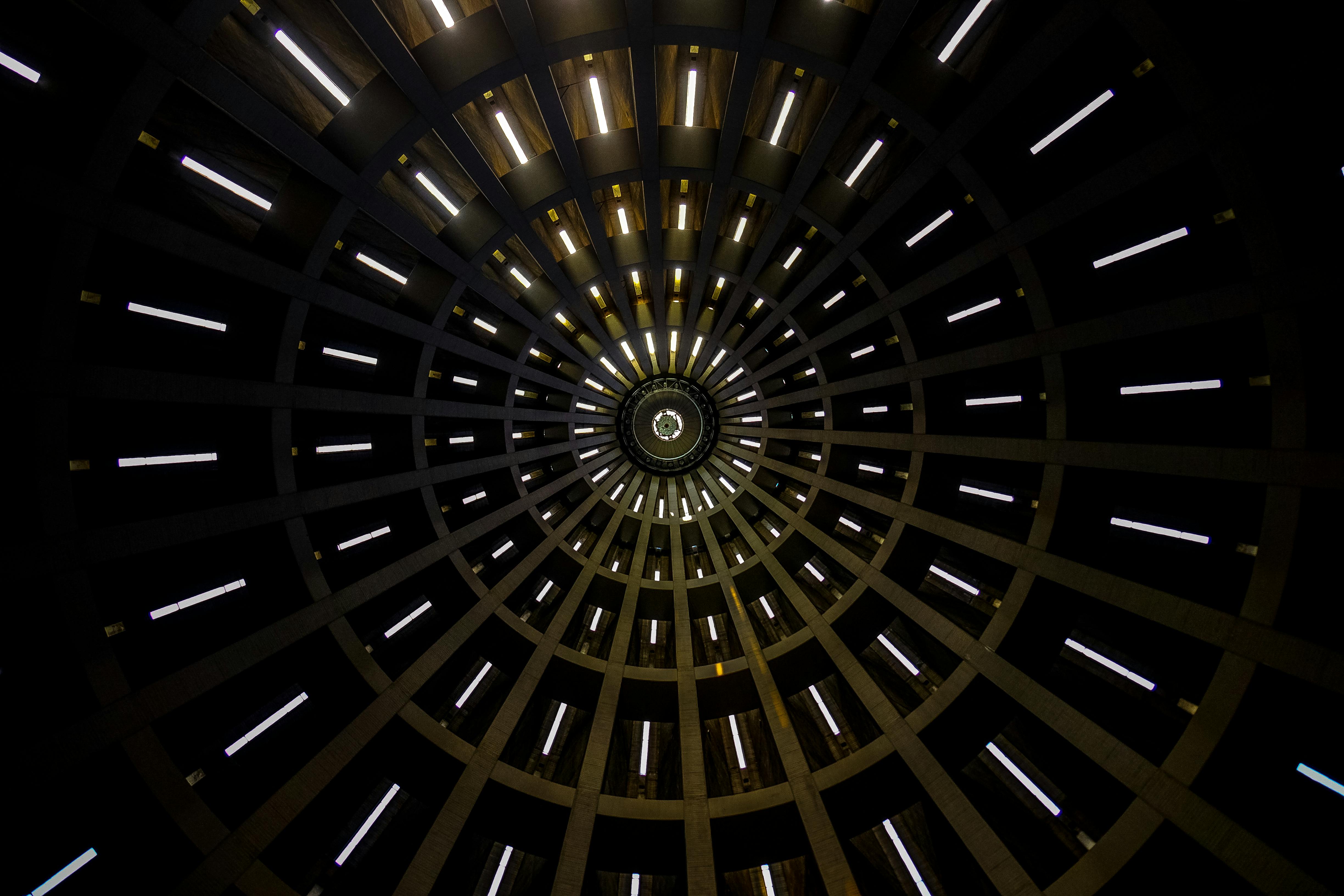 Spiral architectural ceiling